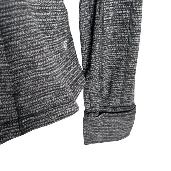 Lululemon Run Briskly 1/2 Zip Pullover Top Size 6 Coco Pique Black White TP-3330 - Picture 4 of 8